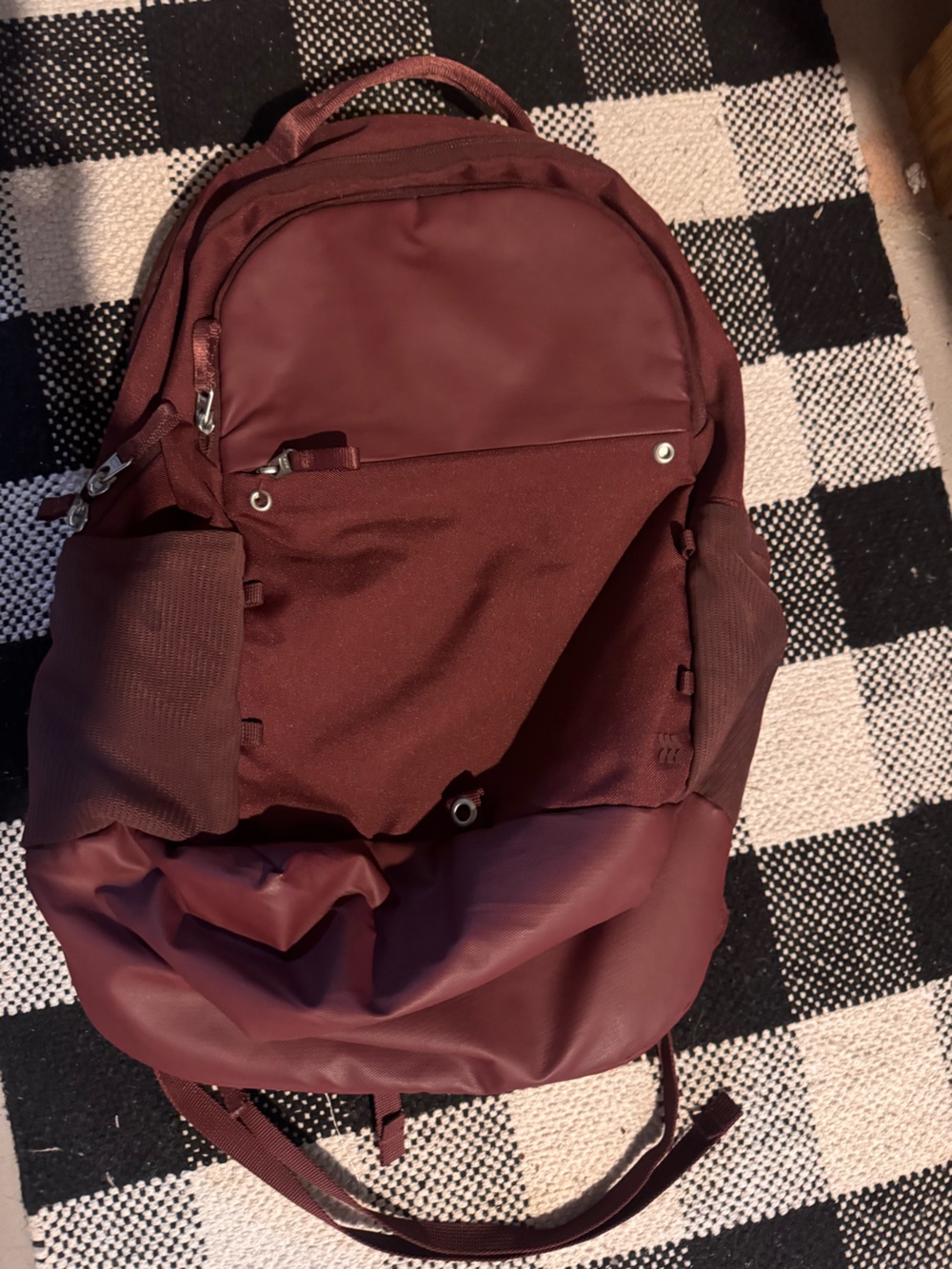 Maroon backpack